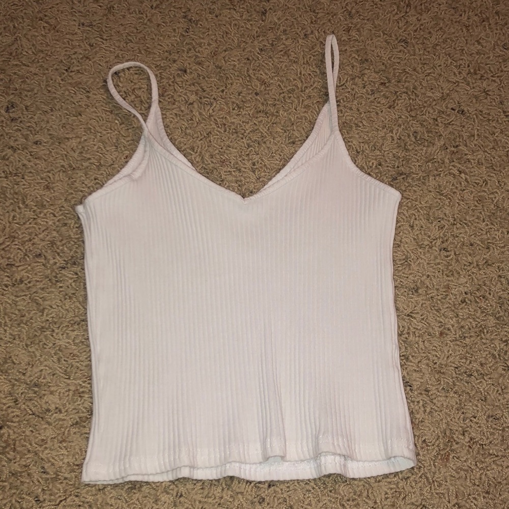 Plain white tank top